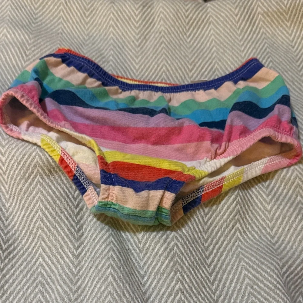 Vibrant Multicolor Striped Diaper Cover 🌈🦄